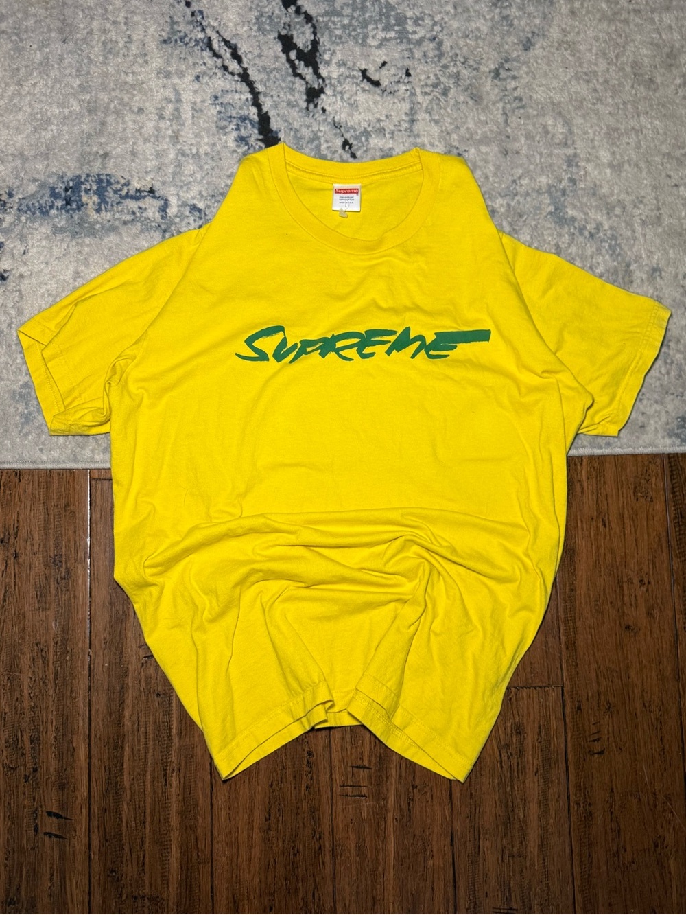 Supreme “Justice For All” Script Logo T-Shirt Men’s Large Yellow Made in USA